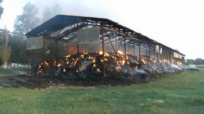 На Жашківщині згоріло 270 тонн соломи