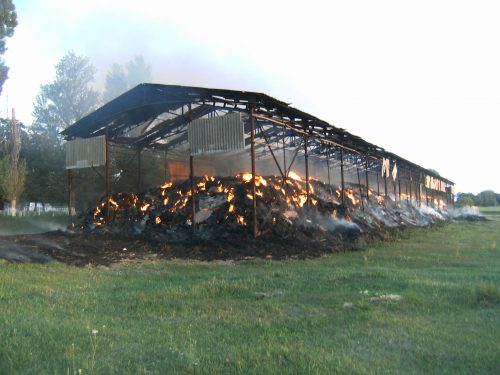 На Жашківщині згоріло 270 тонн соломи