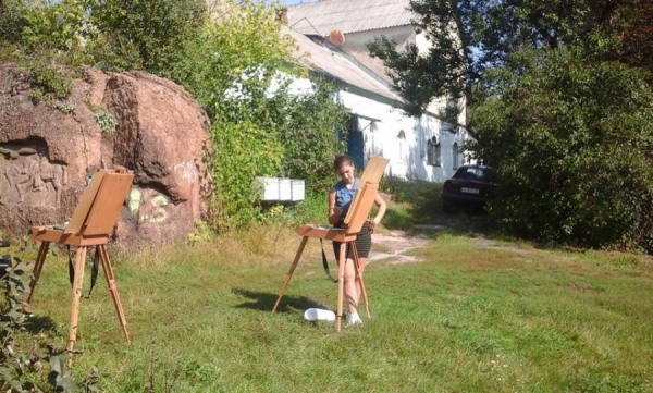 Юні художники писали на пленері в Корсунь-Шевченківському заповіднику