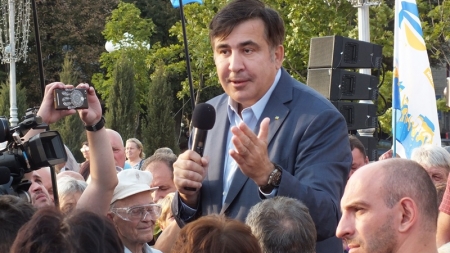 Черкаси зустріли опозиційного Міхеіла Саакашвілі