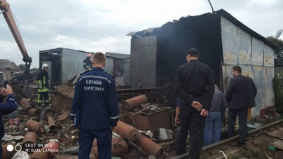У Золотоноші горів пункт прийому металобрухту