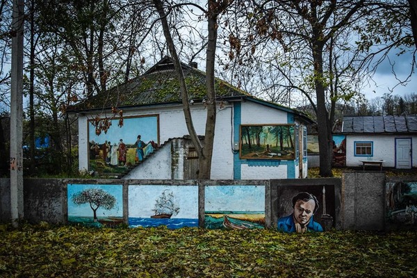 Житель села Зелений Ріг на Жашківщині перетворив свій двір на картинну галерею