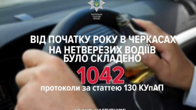 Понад тисячу черкаських водіїв були п’яними за кермом
