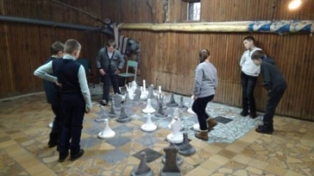 Величезні шахові фігури виготовили юні уманчани