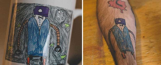 Черкащанин робить ескізи для татуювань з малюнків дітей