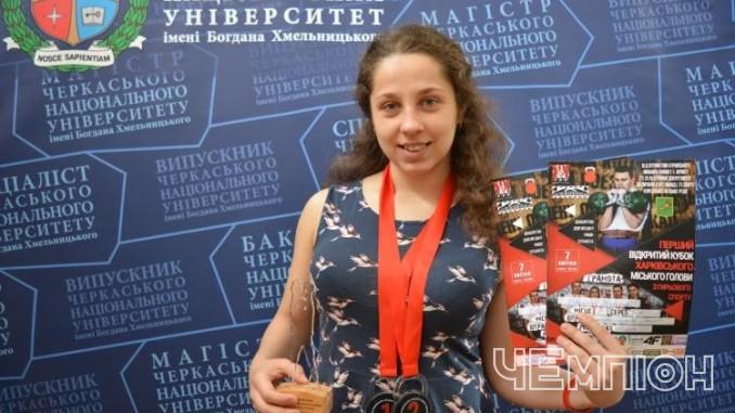 “Золото” Кубку України з гирьового спорту здобула черкаська студентка