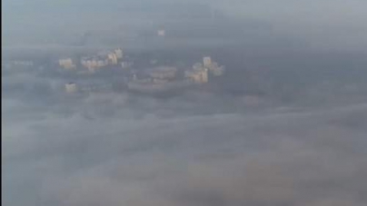 Туманні Черкаси з висоти пташиного польоту (відео)