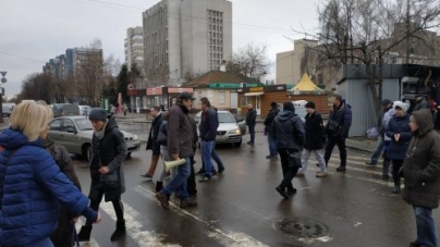 Підприємці-мітингувальники перекрили вулицю у Черкасах