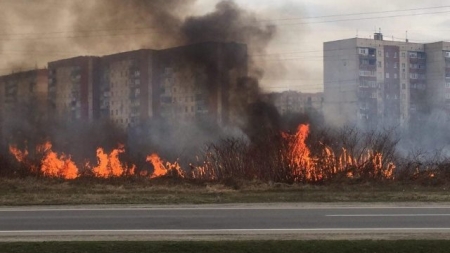 На Черкащині зросла кількість пожеж сухої трави