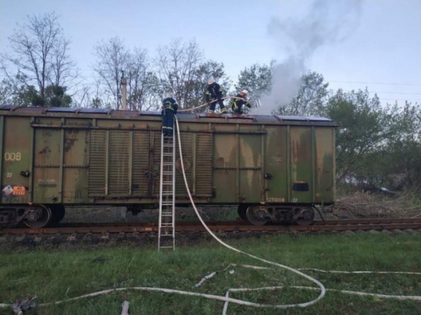 На Черкащині димів вантажний потяг