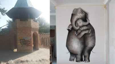 Талановита черкащанка прикрашає стіни у парку зворушливими малюнками
