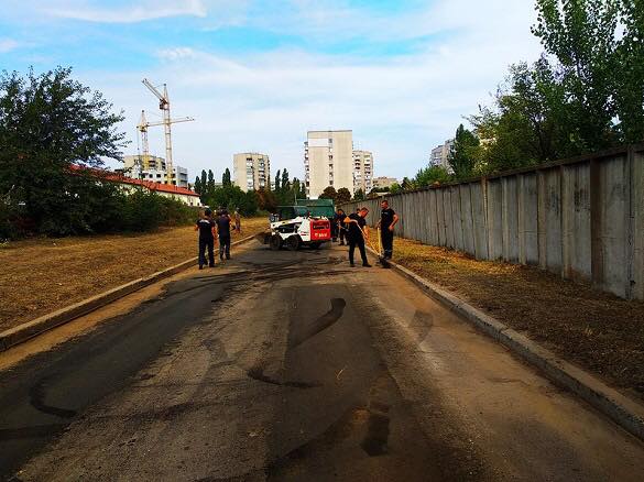 Уперше у Черкасах відремонтували дорогу до пожежної частини