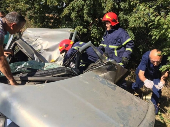 На Черкащині водій авто врізався в дерево (фото)