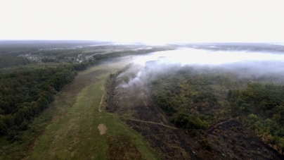 На Черкащині горить торфовище (фото, відео)