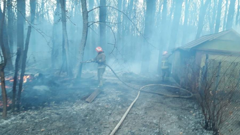 Чотири пожежі на відкритих територіях ліквідували рятувальники