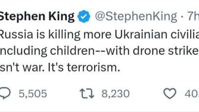 Стівен Кінг відреагував на обстріл росіянами Умані