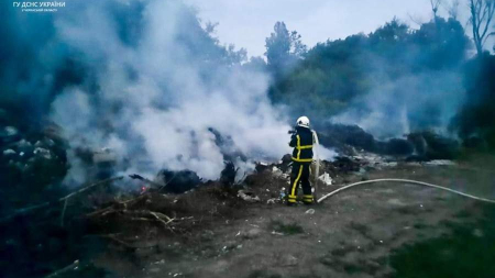 У Черкаській області рятувальники ліквідували три пожежі на відкритих територіях