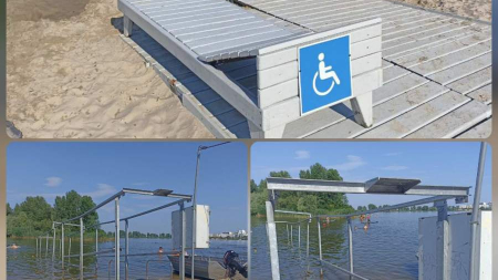 На «Митницькому» пляжі облаштували зони для людей з інвалідністю