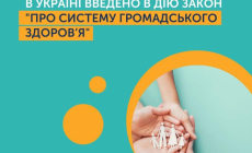 Із 1 жовтня вступає в дію Закон України «Про систему громадського здоров’я»