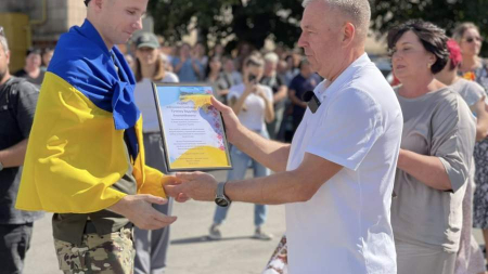 Тальнівщина зустріла Захисника з Мошурова після повернення з російського полону
