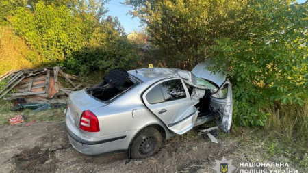 На Звенигородщині авто зіштовхнулося зі стовпом і перекинулось, водій загинув