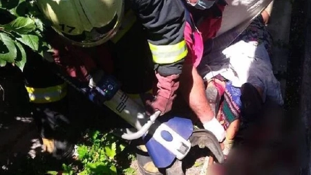 На Шполянщині жінка наступила на серп